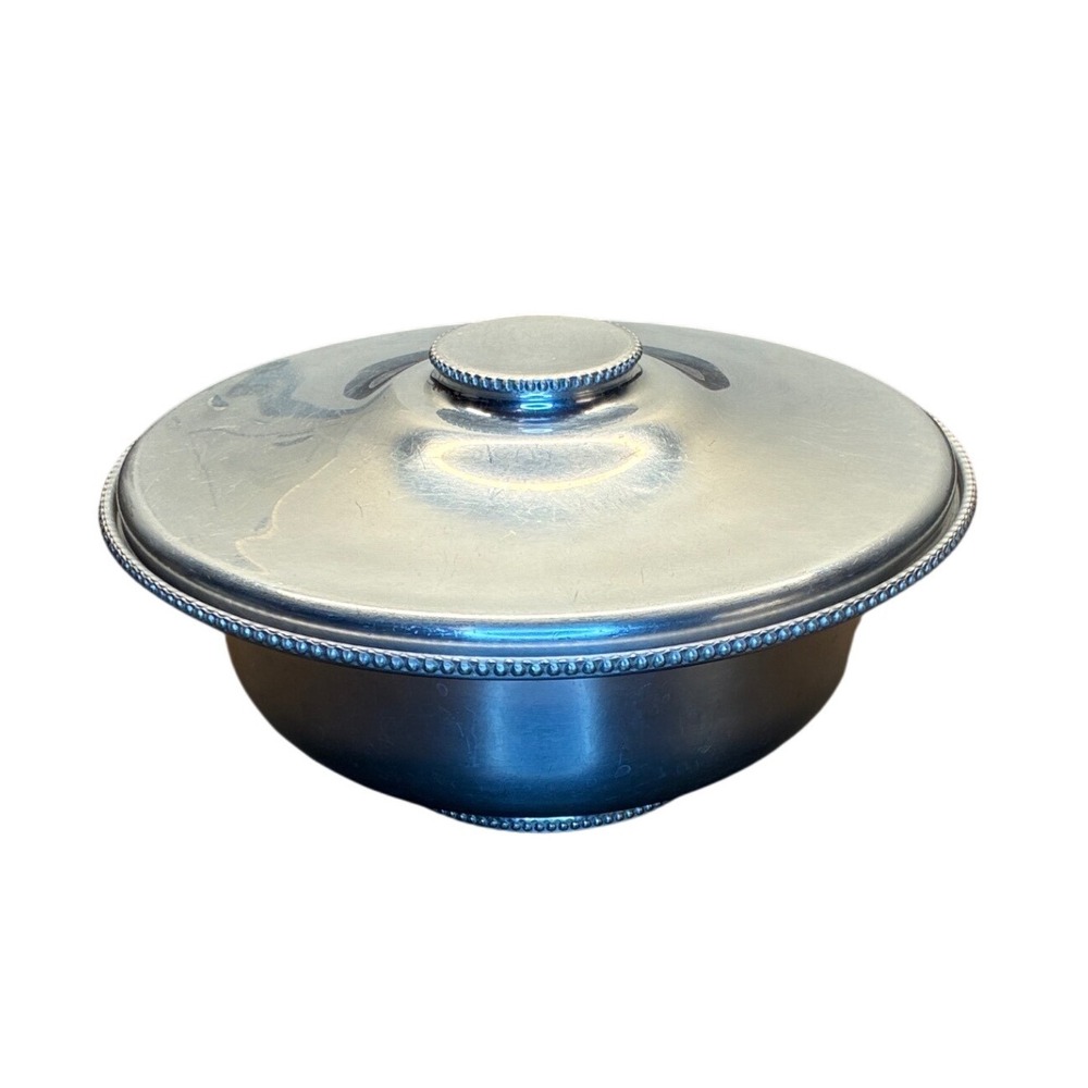 Vintage B W Buenilum Aluminum covered Dish Bowl 1950s MCM Mid-Century Modern